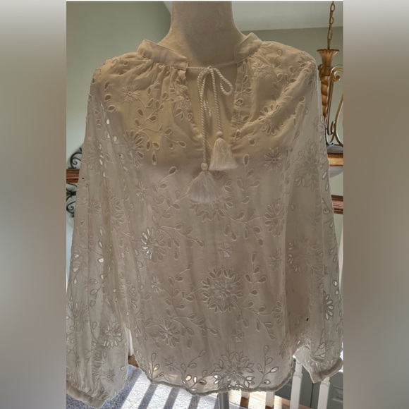 Johnny Was Jade line River Eyelet Blouse, L, NWT - Picture 8 of 10